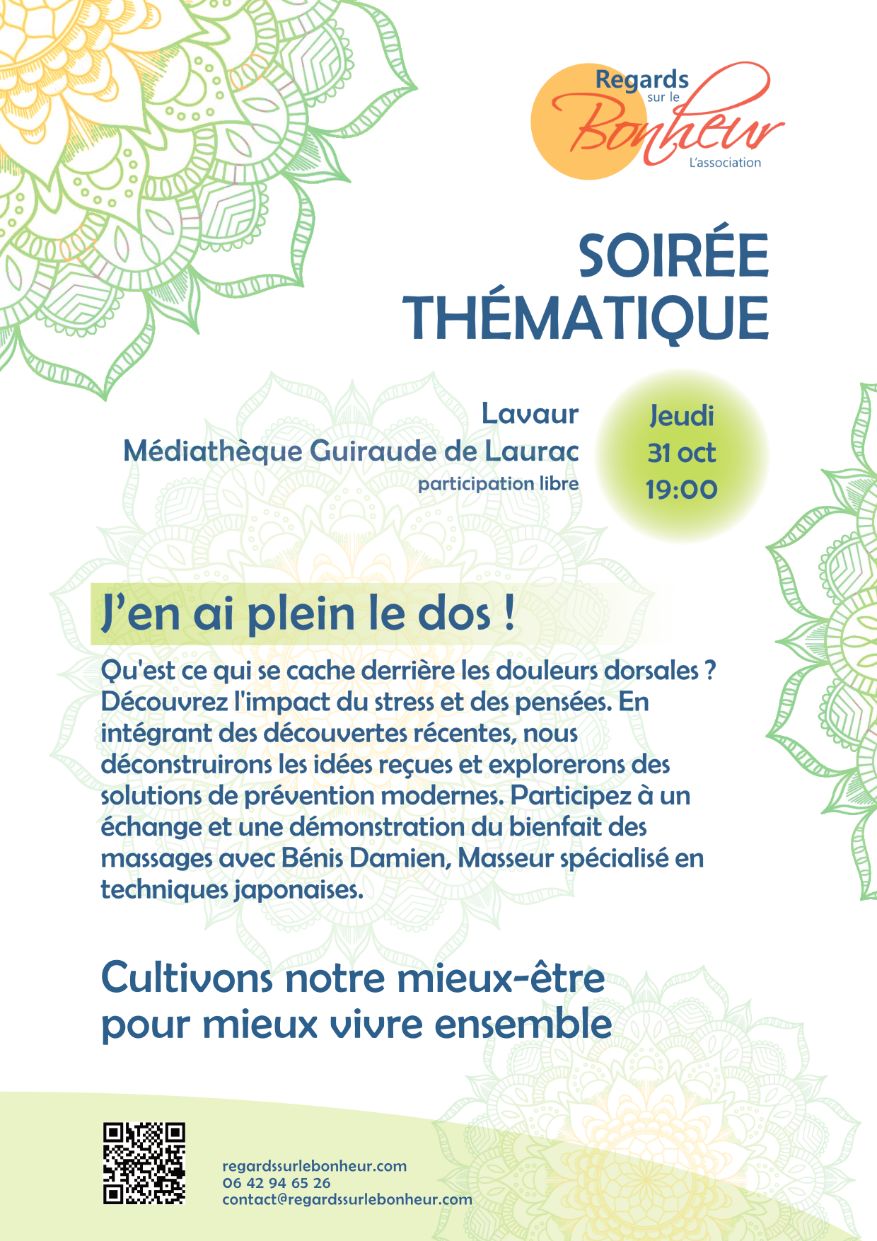 Affiche a6 soiree thematique jen ai plein le dos 1