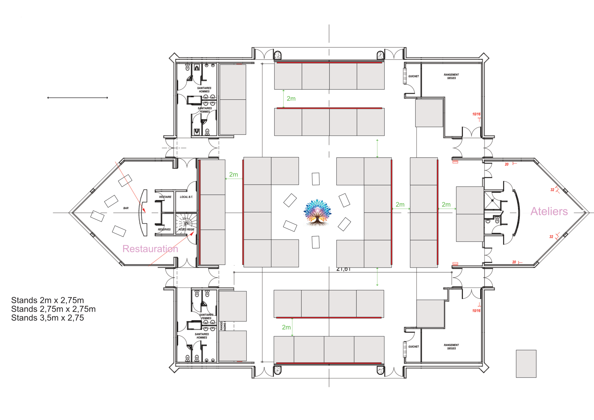 Implantation previsionnelle des stands 2026
